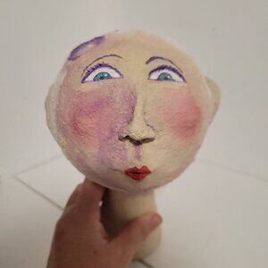 Paper Mache Funny Flying person on Hand By Darlene Clinton